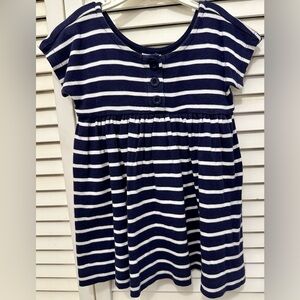 Hanna Andersson Navy and White Striped Dress Size 18-24 Months